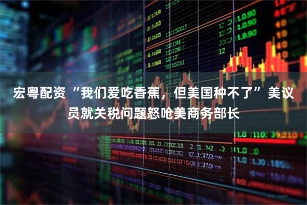 宏粤配资 “我们爱吃香蕉，但美国种不了” 美议员就关税问题怒呛美商务部长