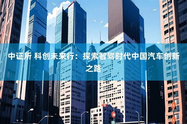 中证所 科创未来行：探索智驾时代中国汽车创新之路