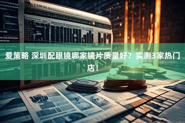 爱策略 深圳配眼镜哪家镜片质量好？实测3家热门店！